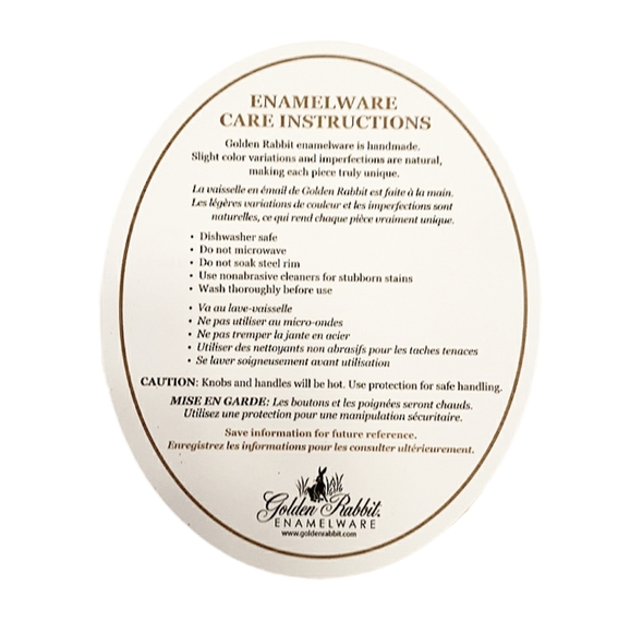 Golden Rabbit Enamel Ware Cobalt Swirl Mini-Dutch Oven - Picture 6 of 6